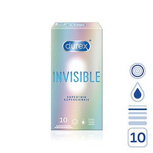 Durex Invisible Superthin (10pcs), ultra thin condoms
