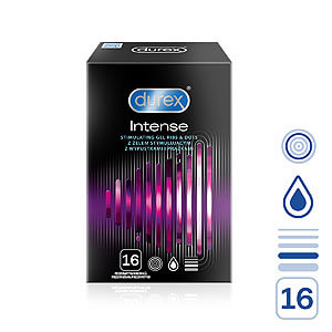 Durex Intense (16pcs), stimulating condoms with Desirex gel