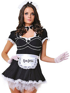 Le Frivole Maid Costume (02544), with accessories S/M