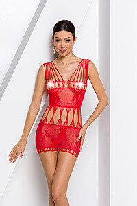 Passion Bodystocking BS090 (Red), fishnet women dress