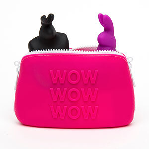 Discreet pocket for erotic accessories Happy Rabbit WOW Storage Zip Bag Small Pink