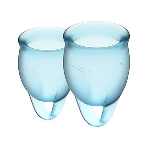 Satisfyer Feel Confident Light Blue (15ml + 20ml), menstrual cups set