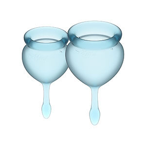 Satisfyer Feel Good Light Blue (15ml + 20ml), menstrual cups set