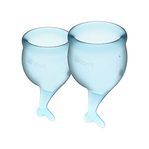 Satisfyer Feel Secure Light Blue (15ml + 20ml), menstrual cups set