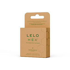 LELO HEX Condoms Organic (3pcs), organic ultra thin condoms