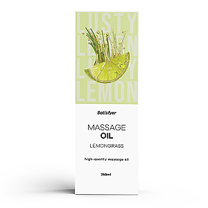 Satisfyer Massage Oil 250 ml (Lemongrass), lemon massage oil