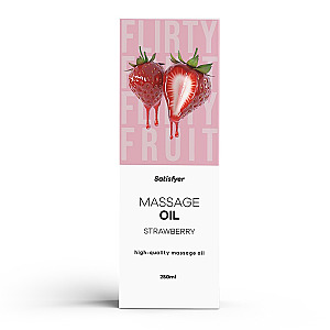 Satisfyer Massage Oil 250 ml (Strawberry), strawberry massage oil