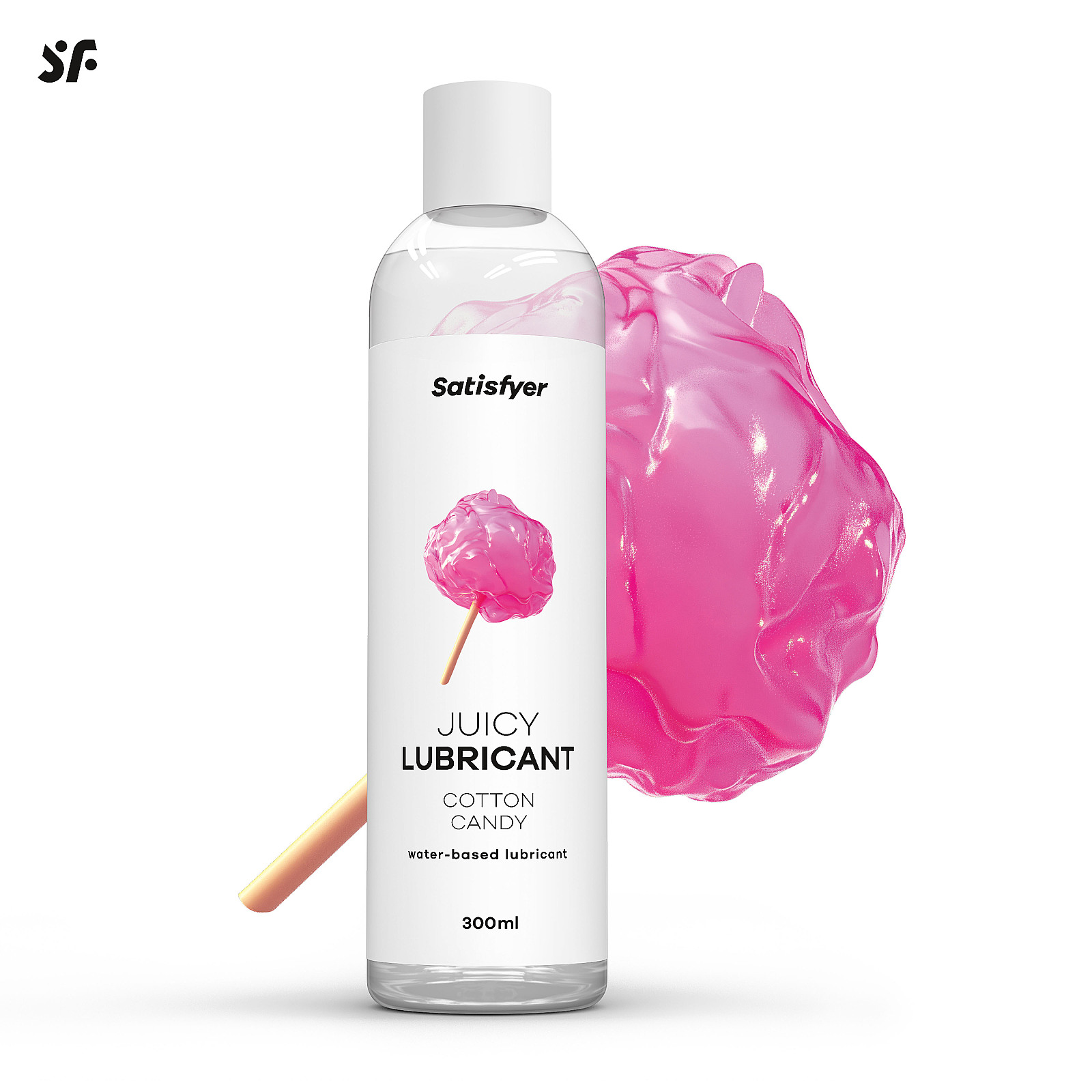 Satisfyer Juicy Lubricant 300 ml (Cotton Candy), flavored lubricant gel