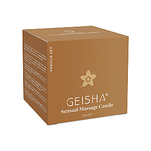 Geisha Sensual Massage Candle Vanilla Sky (145 ml), vanilla massage candle
