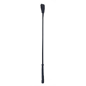 Devil Sticks Crop Polished Grain Leather black