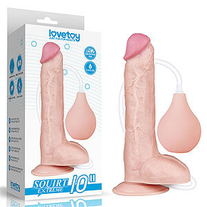 LoveToy Squirt Extreme Dildo 10" (25 cm), realistic squirting dildo