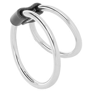 Darkness Double Metal Penis Ring, metal cock and ball ring
