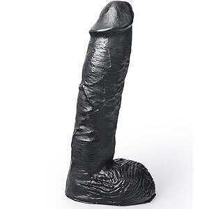 Black realistic dildo with testicles Hung System Mickey 24 cm