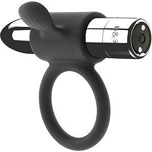 Black and Silver CAMERON (Silver Edition), vibrating penis ring 3.5 cm