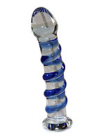 Glass spiral dildo Icicles No.5 clear