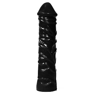 All Black Realistic XXL Dildo 32 cm, huge dildo with veins, diameter 7 cm