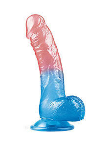 Lovetoy Dazzle Studs 8" (20 cm), two-tone dildo with suction cup