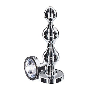 ToyJoy Diamond Star Beads (Small), anal beads with jewel