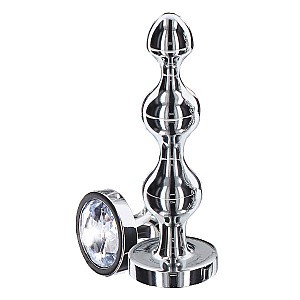 ToyJoy Diamond Star Beads (Medium), anal beads with jewel