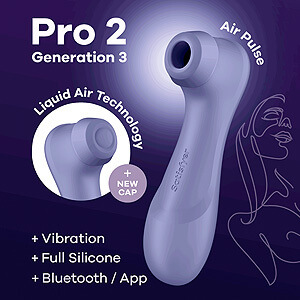 Satisfyer Pro 2 Generation 3 with App (Lilac), Liquid Air vibrator