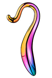 Glamour Glass Elegant Curved Dildo (18 cm), glass dildo
