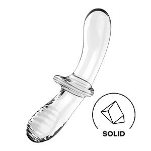 Satisfyer Double Crystal (Clear), double sided glass dildo