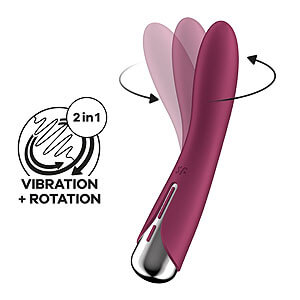 Satisfyer Spinning Vibe 1 (Red), rotating vibrator