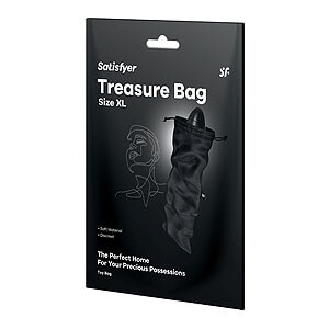 Satisfyer Treasure Bag XL (Black), protective toy storage bag