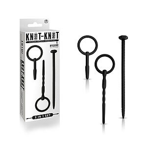 NMC Knot-Knot Urethral Souding Kit 1 (Black), penis dilators