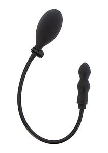 Inflatable Bulb Plug Starter (Black), inflatable anal plug