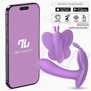Intoyou App Series Wingy Butterfly Vibrator (Lavender), app-controlled butterfly