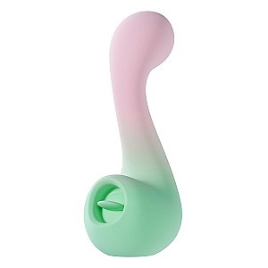 Blush Melody Pink Tongue Vibrator, dual clitoral and g-spot vibrator