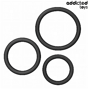 Addicted Toys Set Of Silicone Rings Model 2, cock ring set