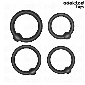 Addicted Toys Set Of Pressure Silicone Rings, cock ring set