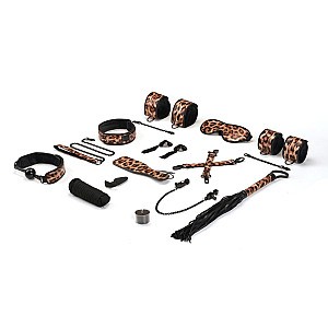 Liebe Seele Leopard Print 13pcs Kit, BDSM starter set