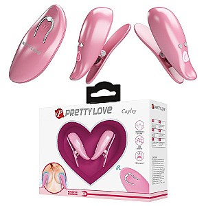 Pretty Love Cailey Nipple Clamps with Vibration and Remote, vibrating nipple clamps