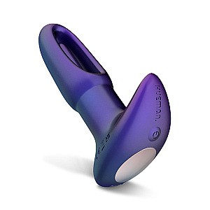 Hueman Voyager Vibrating Butt Plug With Tapping (Purple), vibrating anal plug