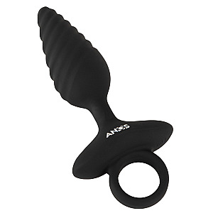 Anos Flexible Plug Twisted Design With Vibrations, spiral vibrating plug
