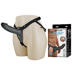 Pretty Love Landon Harness Briefs (Black), hollow strap-on penis