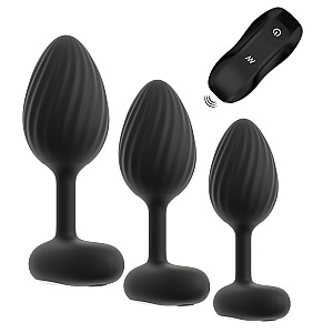 ANOS Vibrating Butt Plug Set, set of vibrating butt plugs