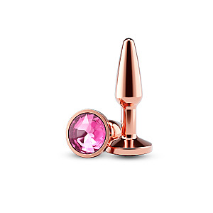 NS Novelties Rear Assets Tapered Plug Small (Rose Gold), jeweled butt plug