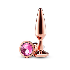 NS Novelties Rear Assets Tapered Plug Medium (Rose Gold), jeweled butt plug