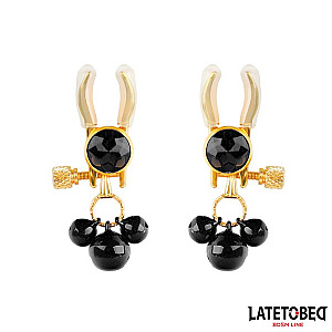 LATETOBED BDSM LINE Nipple Clamps with Bell, nipple clamps with bell