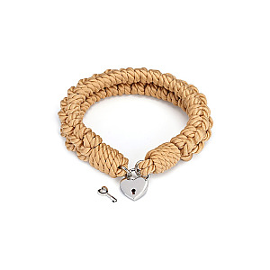 Liebe Seele Bound II Shibari Bondage Rope Collar with Lock, shibari collar with lock