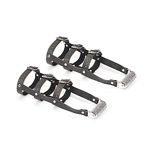 Liebe Seele Leather High Heel Ankle Harness (Silver), leather ankle harness
