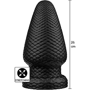 Hidden Desire Extreme Giant Dragon Butt Plug PVC XXXL, scaled anal plug