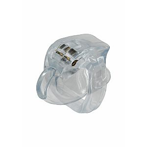Hidden Desire Extreme Clear Control Cock Cage X-Short (Clear), extra short locking cage