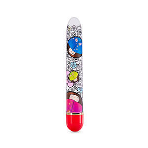 Plastic vibrator for batteries Blush Play Naughty FLIRTY RED 17x2,5 cm
