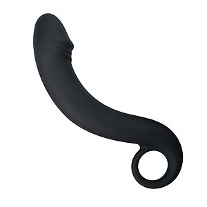 EasyToys Silicone Curved Dong (17.5 cm) black curved dildo