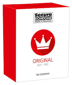 Red condoms 100 pieces Secura Original Red 52 mm